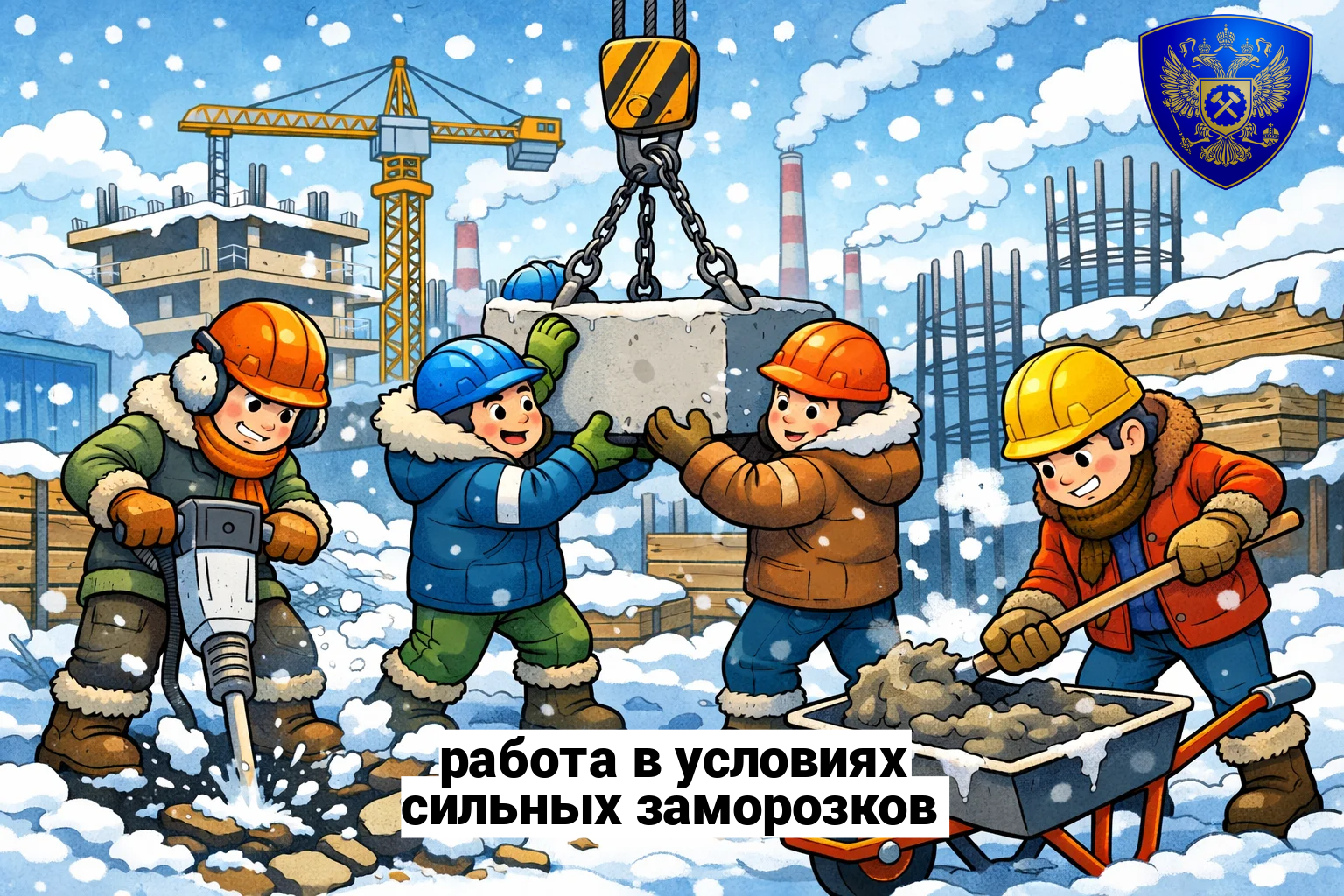 Работа в условиях сильных заморозков